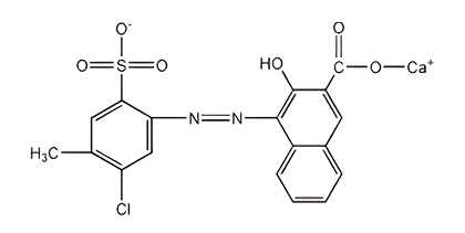 顏料紅48:2分子結構圖